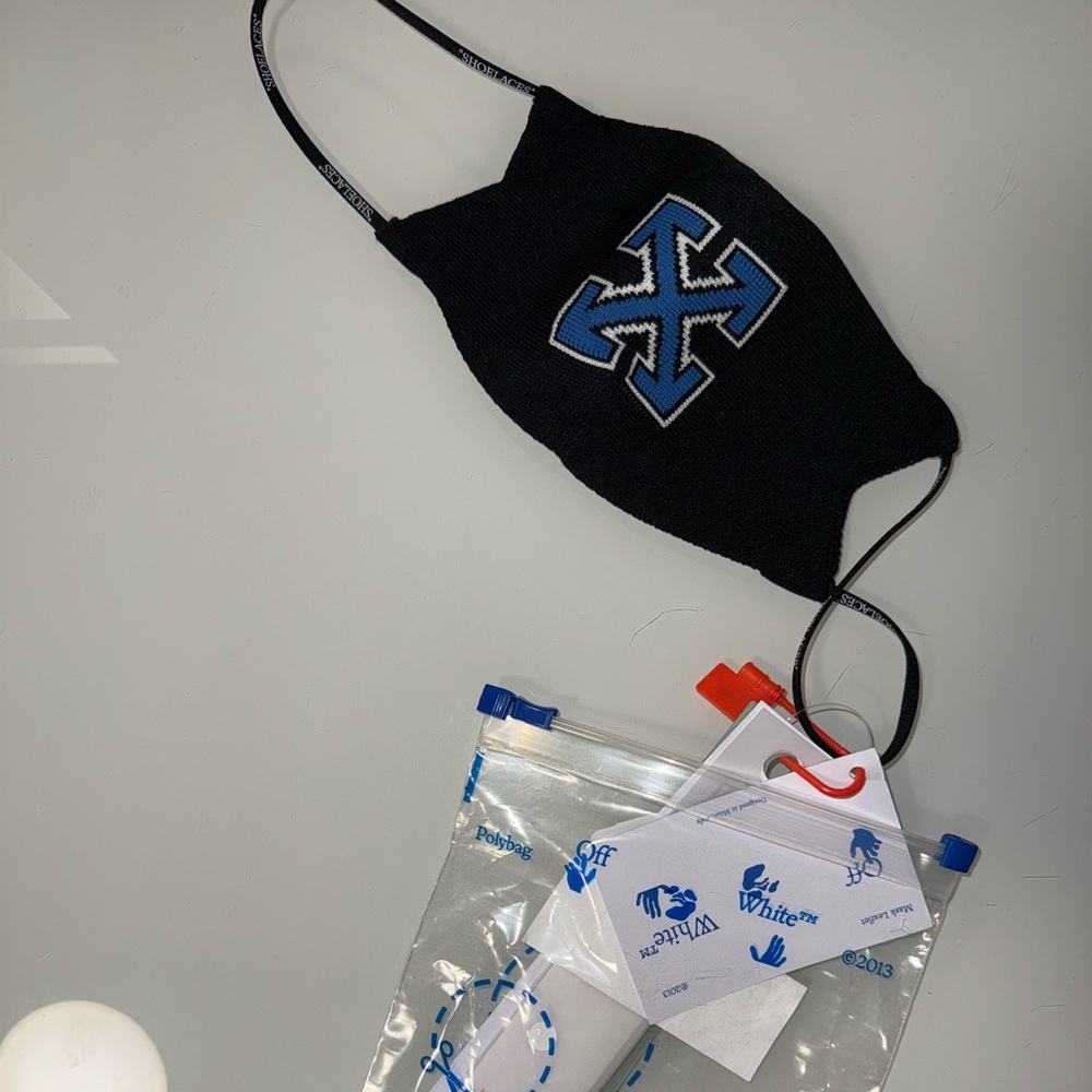 Off-White Black and Blue Face Mask